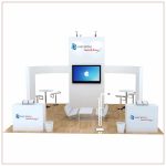 20x20 Trade Show Booth Rental Package 480 - Front View - LV Exhibit Rentals in Las Vegas