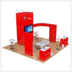20x20 Trade Show Booth Rental Package 480 - Side View - LV Exhibit Rentals in Las Vegas