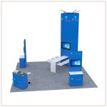 20x20 Trade Show Booth Rental Package 481 - Angle View - LV Exhibit Rentals in Las Vegas