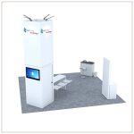 20x20 Trade Show Booth Rental Package 481 - Rear View - LV Exhibit Rentals in Las Vegas