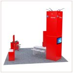20x20 Trade Show Booth Rental Package 481 - Side View - LV Exhibit Rentals in Las Vegas