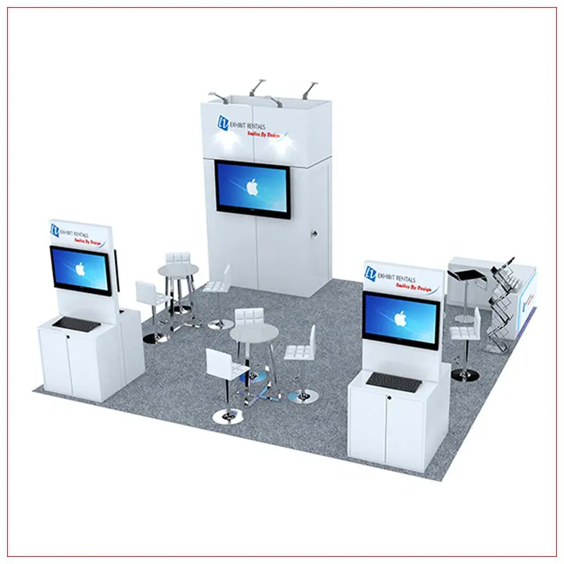 20x20 Trade Show Booth Rental Package 482 - LV Exhibit Rentals in Las Vegas
