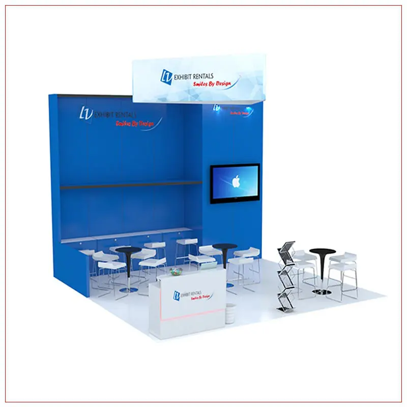 20x20 Trade Show Booth Rental Package 483 - LV Exhibit Rentals in Las Vegas