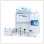 20x20 Trade Show Booth Rental Package 483 - front view - LV Exhibit Rentals in Las Vegas