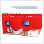 20x20 Trade Show Booth Rental Package 484 - Front View - LV Exhibit Rentals in Las Vegas