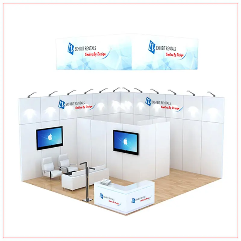 20x20 Trade Show Booth Rental Package 484 - LV Exhibit Rentals in Las Vegas
