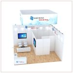 20x20 Trade Show Booth Rental Package 484 - side view - LV Exhibit Rentals in Las Vegas