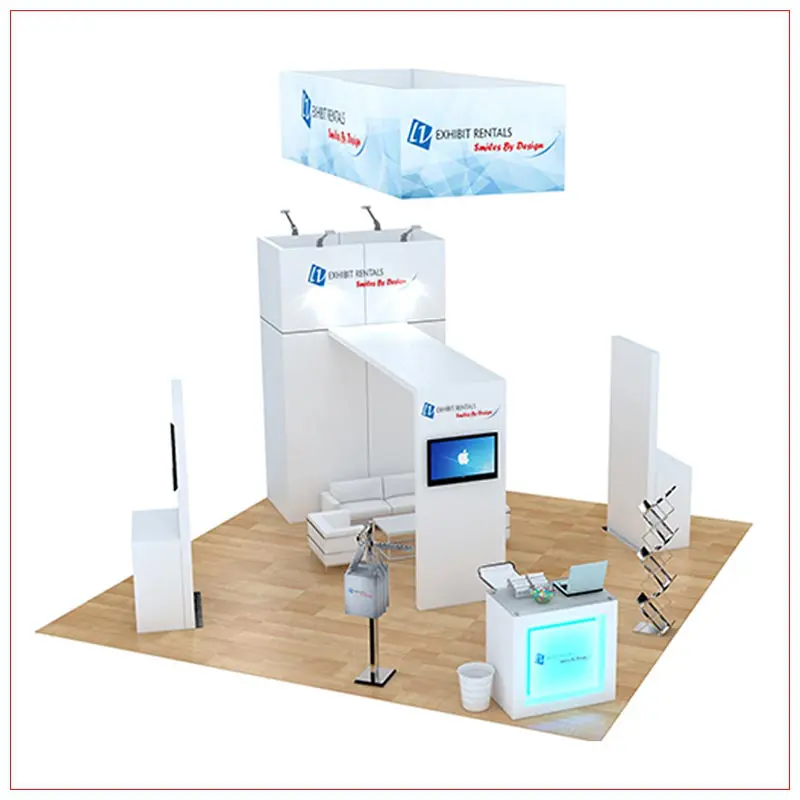 20x20 Trade Show Booth Rental Package 485 - LV Exhibit Rentals in Las Vegas