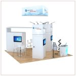 20x20 Trade Show Booth Rental Package 486 - Angle View - LV Exhibit Rentals in Las Vegas