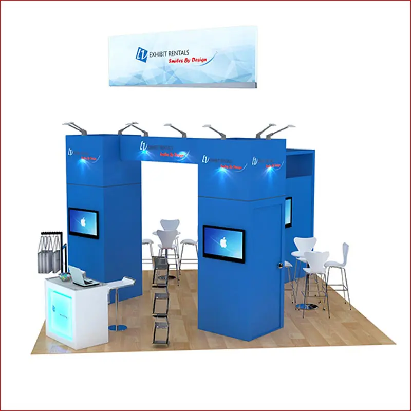 20x20 Trade Show Booth Rental Package 486 - LV Exhibit Rentals in Las Vegas