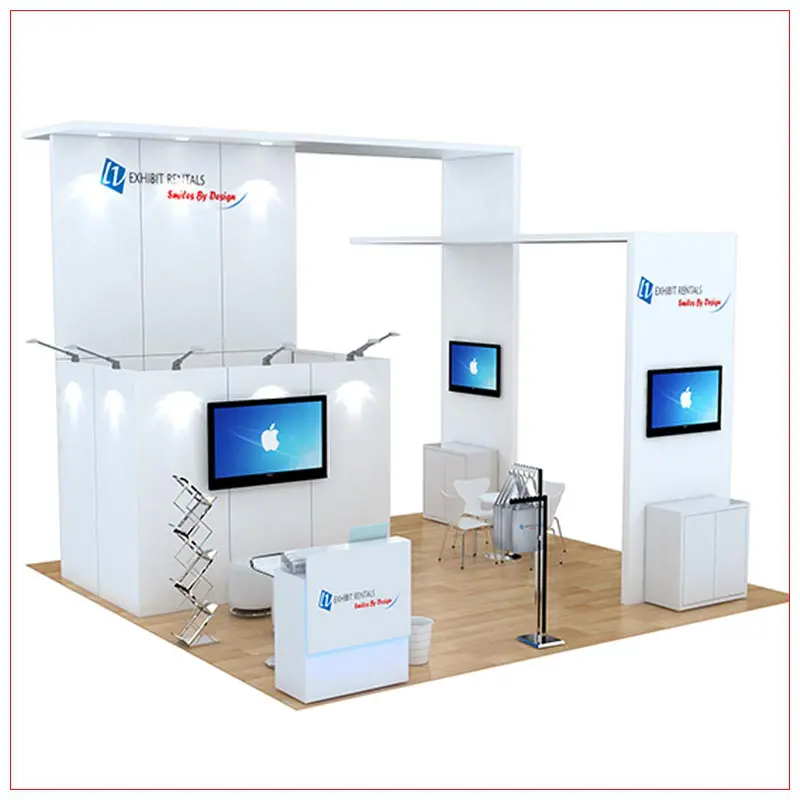 20x20 Trade Show Booth Rental Package 487 - LV Exhibit Rentals in Las Vegas