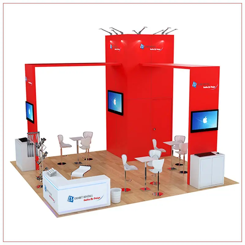 20x20 Trade Show Booth Rental Package 488 - LV Exhibit Rentals in Las Vegas