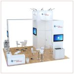 20x20 Trade Show Booth Rental Package 488 - Side View - LV Exhibit Rentals in Las Vegas