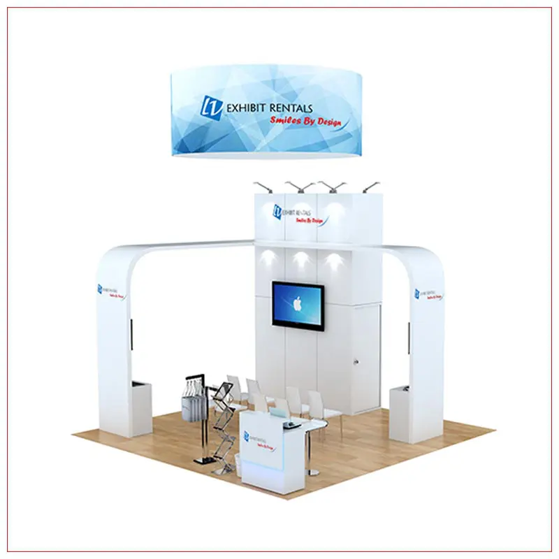 20x20 Trade Show Booth Rental Package 489 - LV Exhibit Rentals in Las Vegas