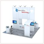 20x20 Trade Show Booth Rental Package 490 - Front View - LV Exhibit Rentals in Las Vegas