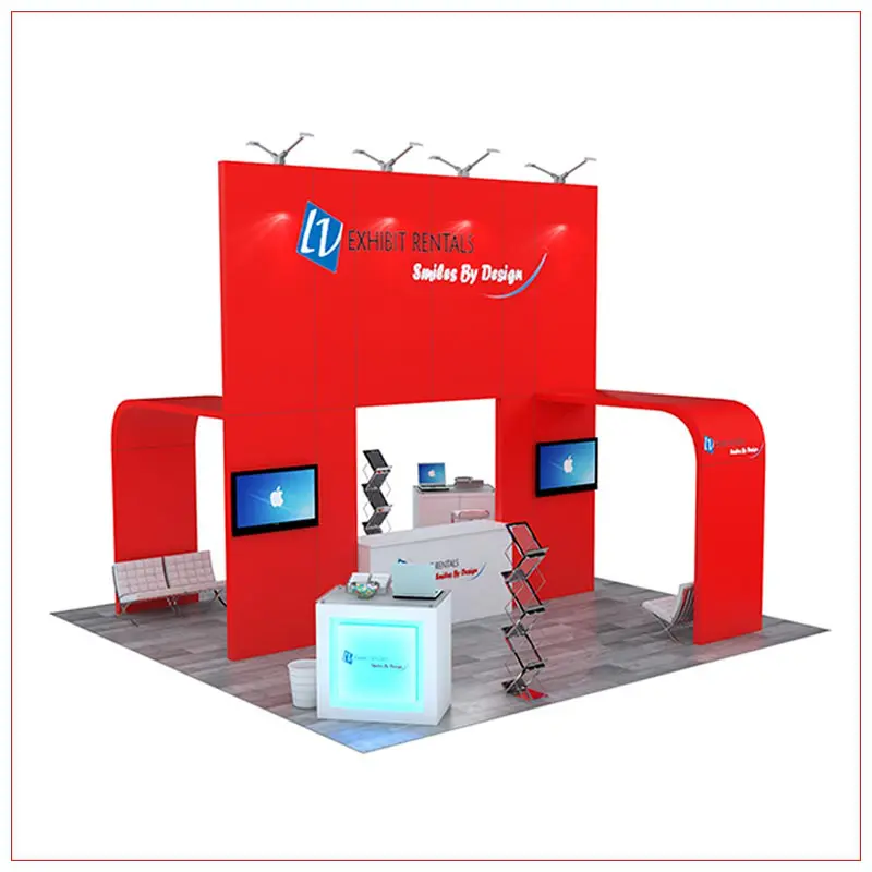 20x20 Trade Show Booth Rental Package 490 - LV Exhibit Rentals in Las Vegas