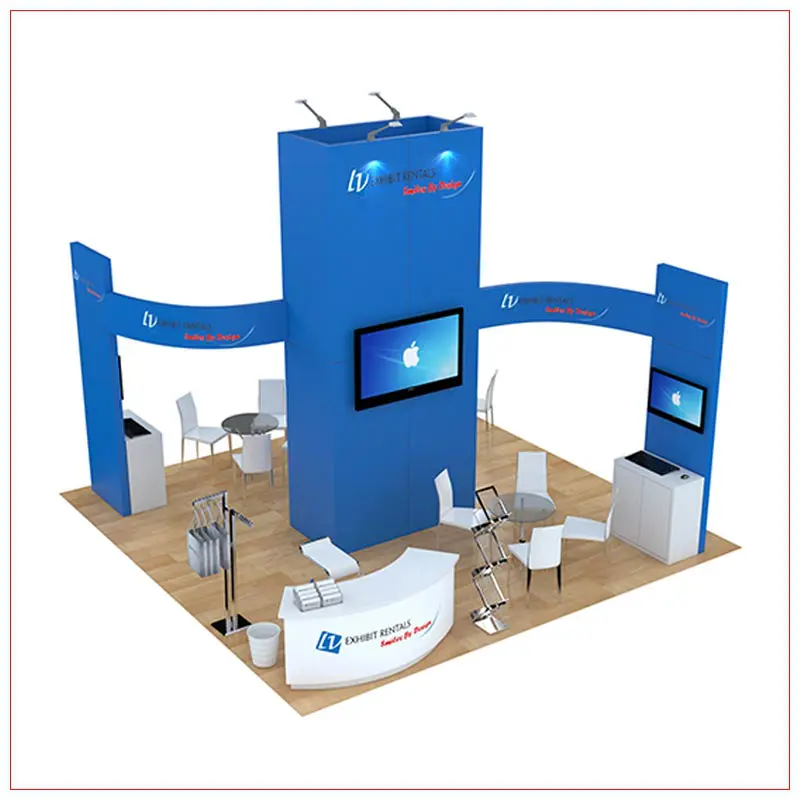 20x20 Trade Show Booth Rental Package 491 - LV Exhibit Rentals in Las Vegas