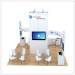 20x20 Trade Show Booth Rental Package 491 - Rear View - LV Exhibit Rentals in Las Vegas