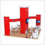 20x20 Trade Show Booth Rental Package 491 - Side View - LV Exhibit Rentals in Las Vegas