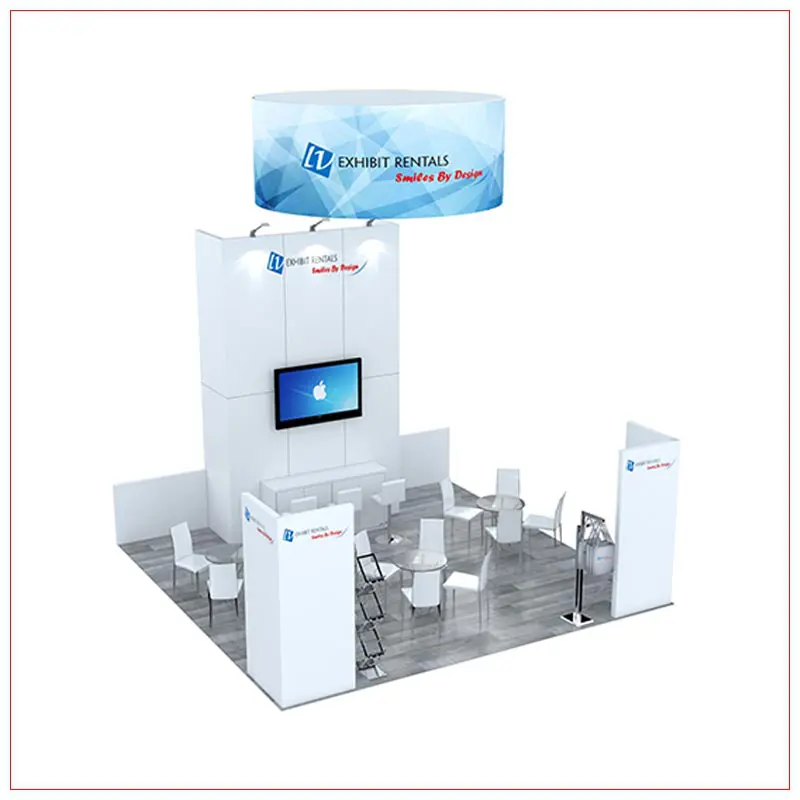 20x20 Trade Show Booth Rental Package 492 - LV Exhibit Rentals in Las Vegas