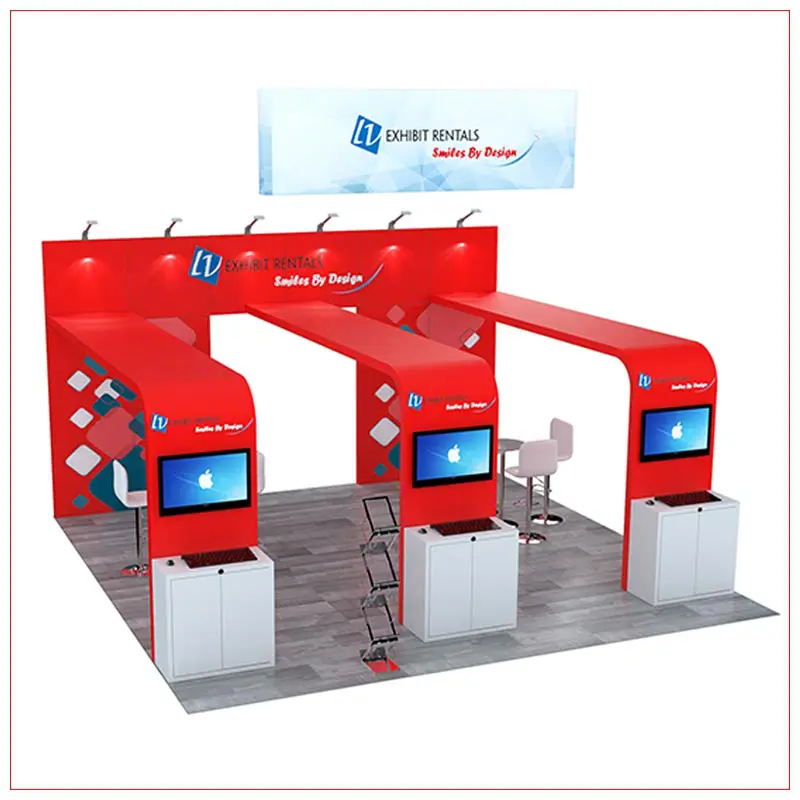 20x20 Trade Show Booth Rental Package 493 - LV Exhibit Rentals in Las Vegas
