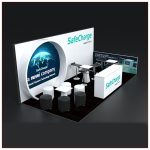 10x20 Trade Show Booth Rental Package 254 - Side View - LV Exhibit Rentals in Las Vegas