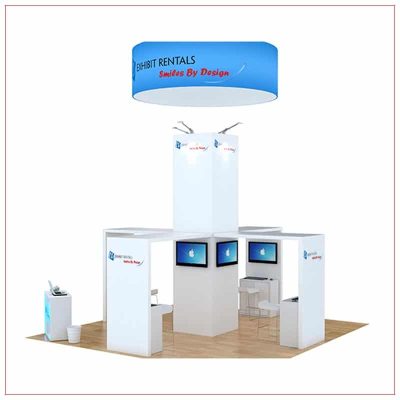 20x20 Trade Show Booth Rental Package 800 - Side View - LV Exhibit Rentals in Las Vegas