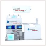 20x20 Trade Show Booth Rental Package 494 - Front View - LV Exhibit Rentals in Las Vegas