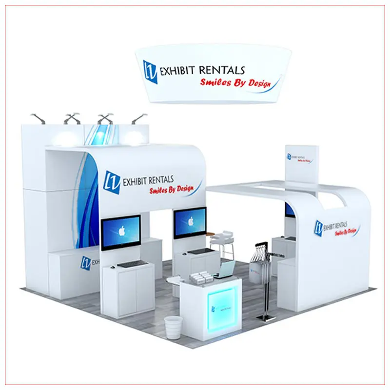 20x20 Trade Show Booth Rental Package 494 - LV Exhibit Rentals in Las Vegas