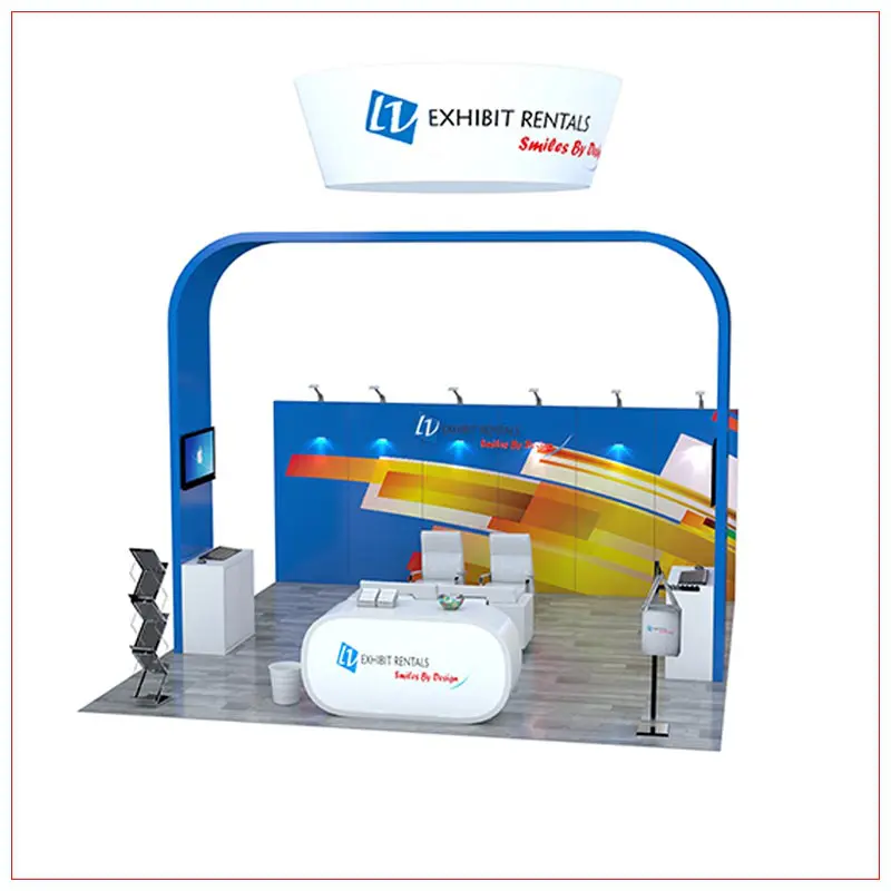 20x20 Trade Show Booth Rental Package 495 - LV Exhibit Rentals in Las Vegas