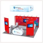 20x20 Trade Show Booth Rental Package 496 - Angle View - LV Exhibit Rentals in Las Vegas