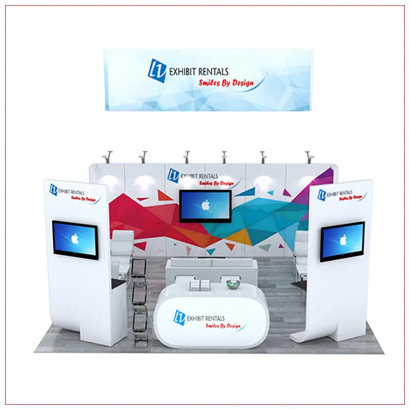 20x20 Trade Show Booth Rental Package 496 - LV Exhibit Rentals in Las Vegas