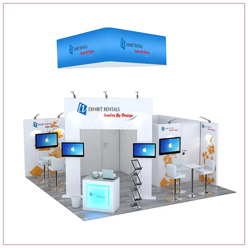 20x20 Trade Show Booth Rental Package 497 - LV Exhibit Rentals in Las Vegas