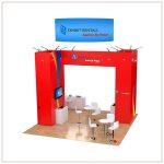 20x20 Trade Show Booth Rental Package 498 - Rear View - LV Exhibit Rentals in Las Vegas