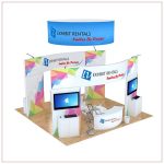 20x20 Trade Show Booth Rental Package 499 - Angle View - LV Exhibit Rentals in Las Vegas