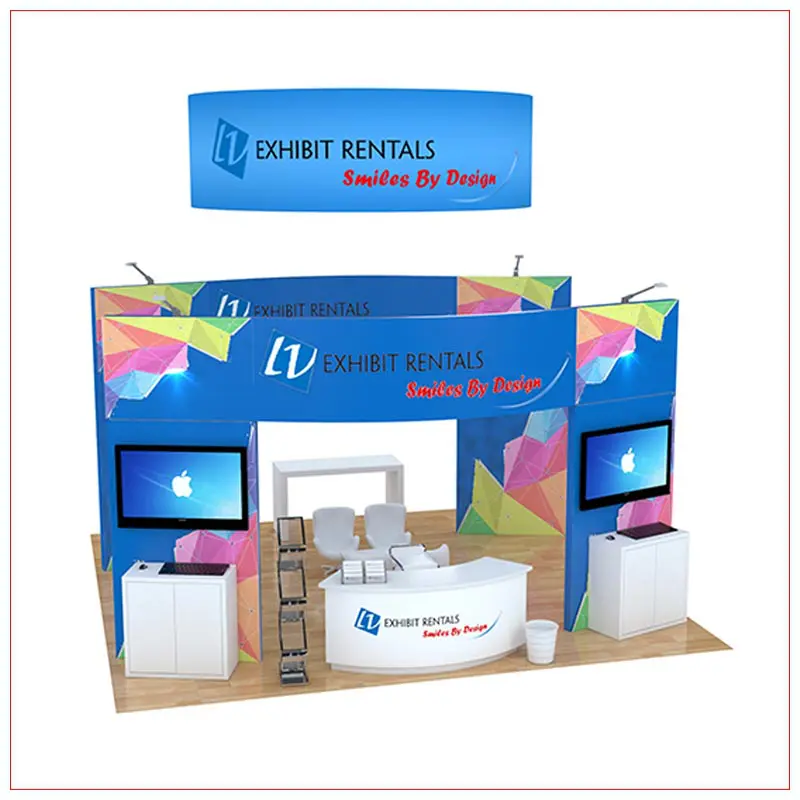 20x20 Trade Show Booth Rental Package 499 - LV Exhibit Rentals in Las Vegas