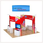 20x20 Trade Show Booth Rental Package 499 - Side View - LV Exhibit Rentals in Las Vegas