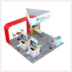 20x20 Trade Show Booth Rental Package 801 - Angle View - LV Exhibit Rentals in Las Vegas