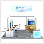 20x20 Trade Show Booth Rental Package 801 - Front View - LV Exhibit Rentals in Las Vegas