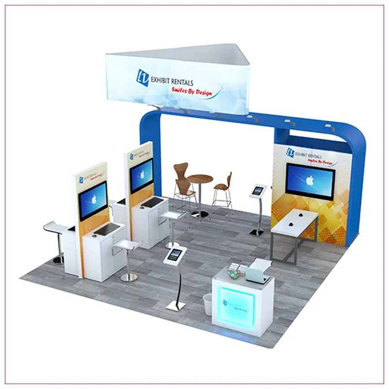 20x20 Trade Show Booth Rental Package 801 - LV Exhibit Rentals in Las Vegas