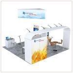 20x20 Trade Show Booth Rental Package 801 - Rear View - LV Exhibit Rentals in Las Vegas