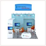 20x20 Trade Show Booth Rental Package 802 - Front View - LV Exhibit Rentals in Las Vegas