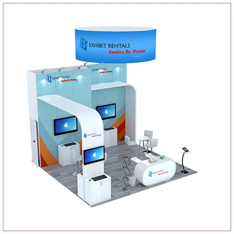 20x20 Trade Show Booth Rental Package 802 - LV Exhibit Rentals in Las Vegas