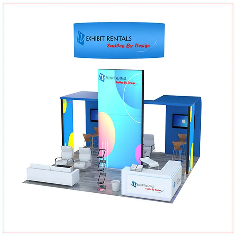 20x20 Trade Show Booth Rental Package 803 - LV Exhibit Rentals in Las Vegas