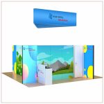 20x20 Trade Show Booth Rental Package 805 - Front Angle View - LV Exhibit Rentals in Las Vegas