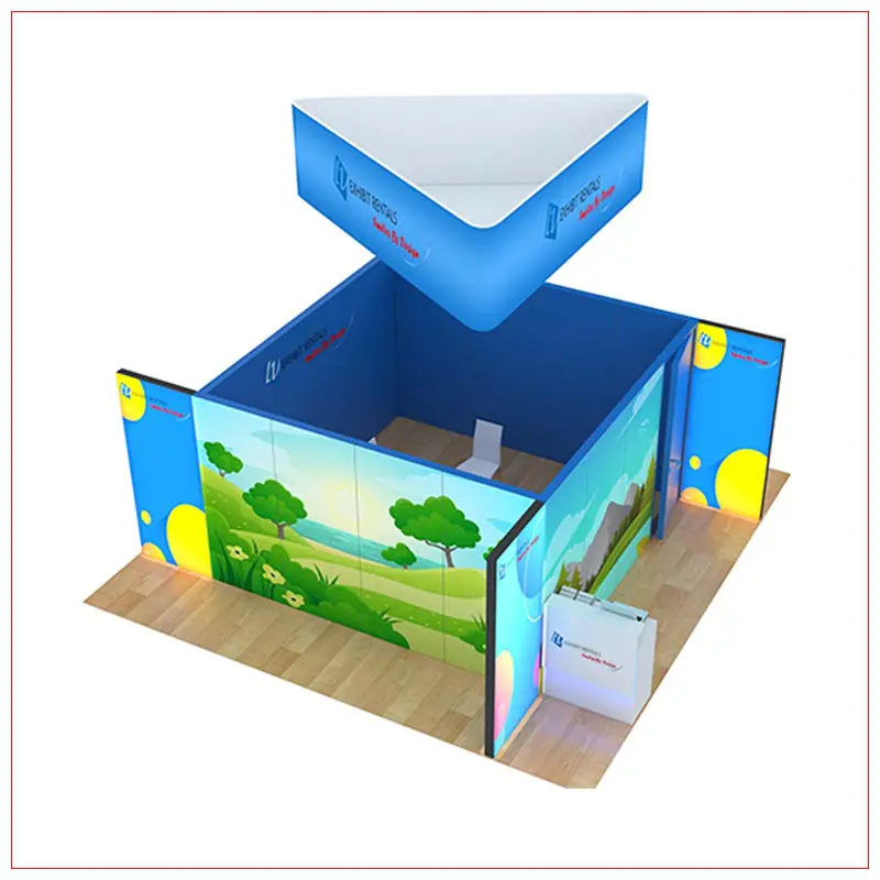 20x20 Trade Show Booth Rental Package 805 - LV Exhibit Rentals in Las Vegas