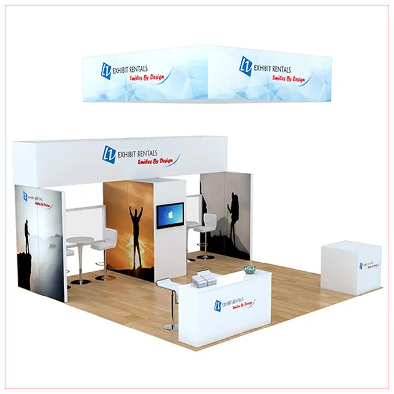 20x20 Trade Show Booth Rental Package 806 - LV Exhibit Rentals in Las Vegas