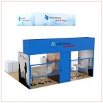 20x20 Trade Show Booth Rental Package 806 - Rear View - LV Exhibit Rentals in Las Vegas