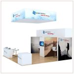 20x20 Trade Show Booth Rental Package 806 - Side View - LV Exhibit Rentals in Las Vegas
