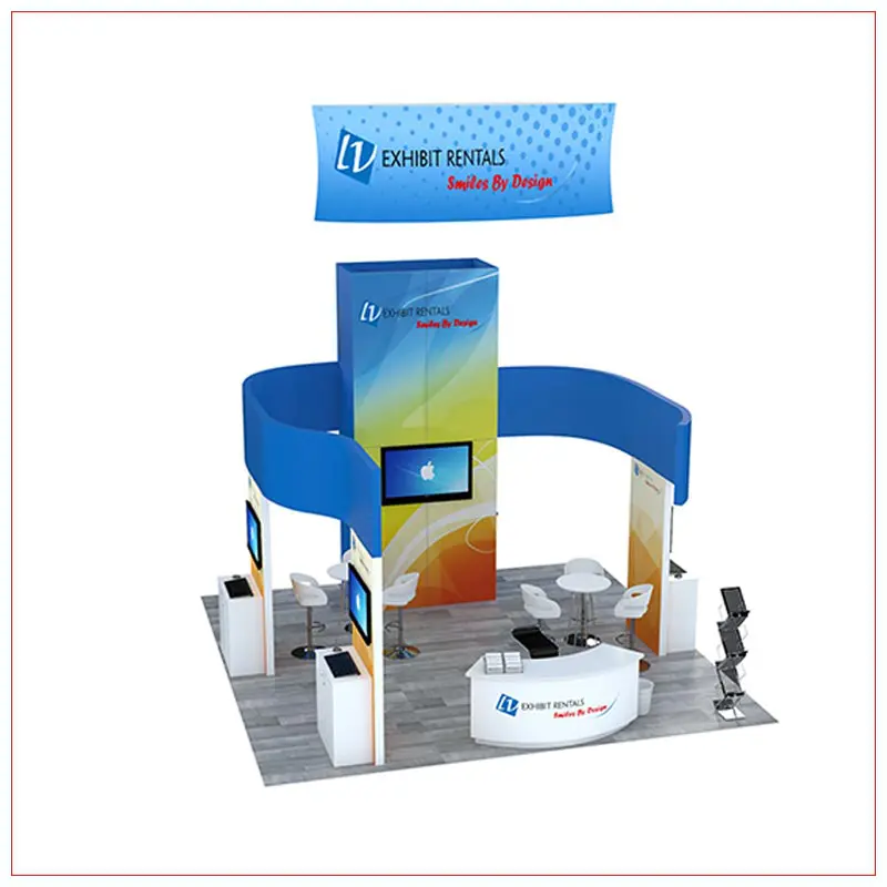 20x20 Trade Show Booth Rental Package 807 - LV Exhibit Rentals in Las Vegas